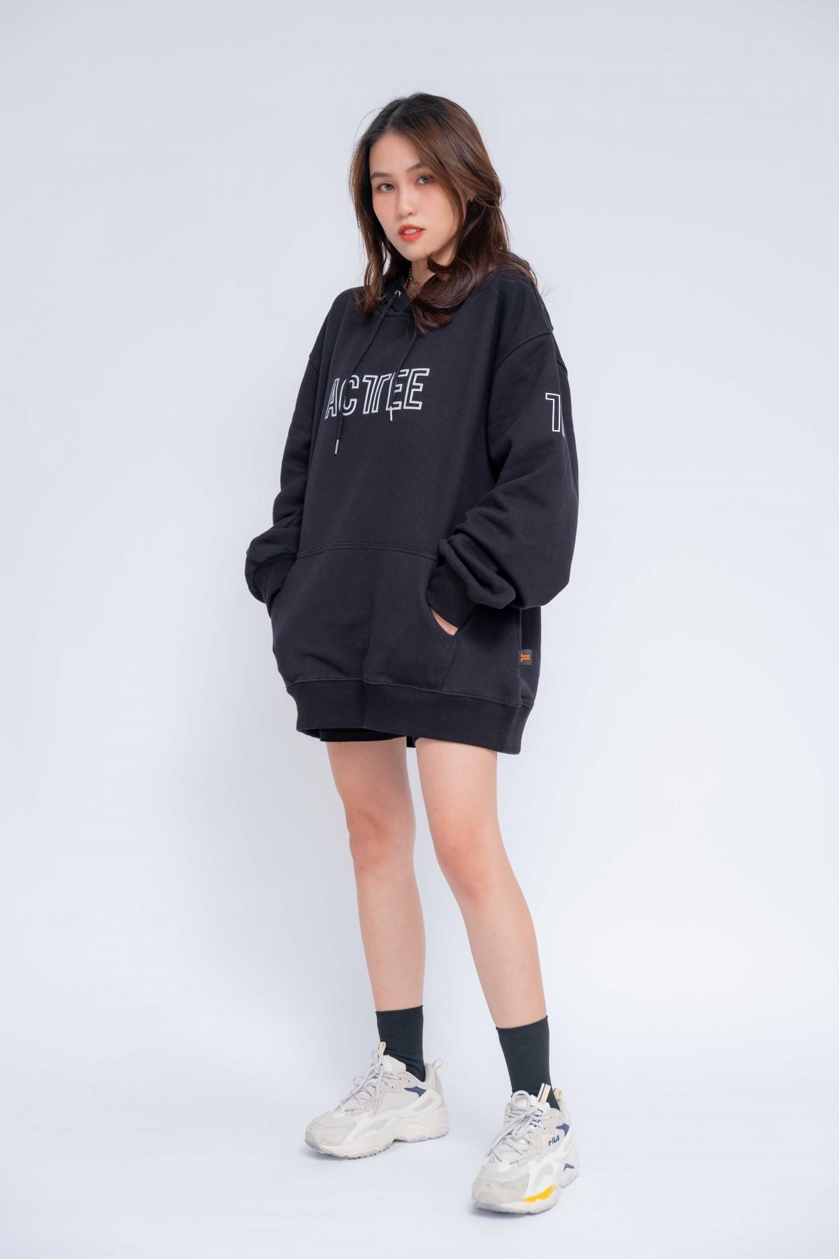 Áo Hoodie Oversized Nữ Acttee Line #0