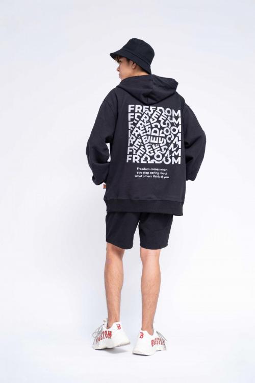 Áo Hoodie Oversized Nam Freedom Reflection