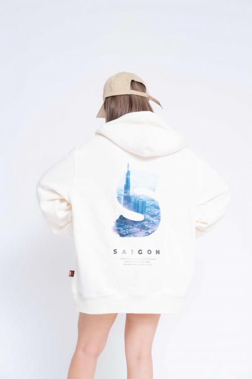 Hoodie Oversized Saigon Letter Of Vietnam